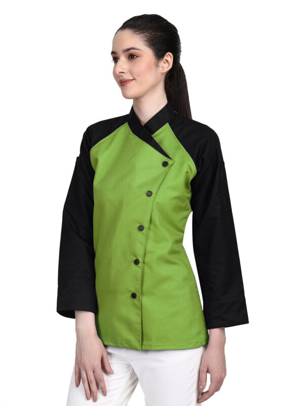 3/4 Sleeves New Chef Coat Jacket Uniform for women ideal for food service, Caterers and Culinary professional
